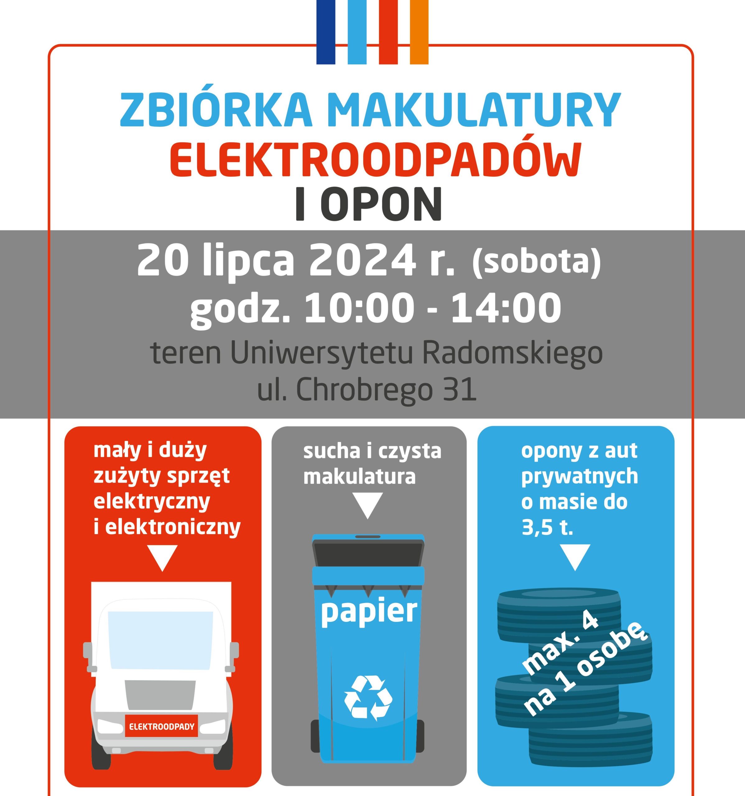 plakat zbiórka z oponami 2024